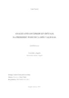 prikaz prve stranice dokumenta Analiza financijskih izvještaja na primjeru poduzeća Spin valis d.d.