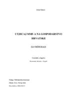 prikaz prve stranice dokumenta Utjecaj MMF-a na gospodarstvo Hrvatske