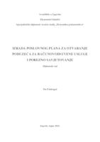 prikaz prve stranice dokumenta IZRADA POSLOVNOG PLANA ZA OTVARANJE PODUZEĆA ZA RAČUNOVODSTVENE USLUGE I POREZNO SAVJETOVANJE