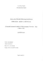 prikaz prve stranice dokumenta Analiza financijskih izvještaja Chromos-boje i lakovi d.d.