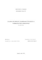 prikaz prve stranice dokumenta Ocjena sigurnosti poslovanja odabranih poduzeća farmaceutske industrije