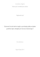 prikaz prve stranice dokumenta Elementi kreativnih terapija u pružanju psihosocijalne podrške djeci oboljeloj od šećerne bolesti tip I
