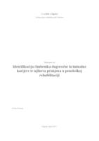prikaz prve stranice dokumenta Identifikacija čimbenika dugoročne kriminalne karijere te njihova primjena u penološkoj rehabilitaciji