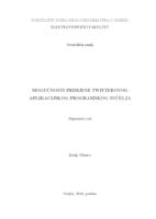 prikaz prve stranice dokumenta Mogućnosti primjene Twitterovog aplikacijskog progamskog sučelja