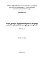 prikaz prve stranice dokumenta Razvoj okruženja za automatsko testiranje i dinamičku analizu TV aplikacije Elektronskog Programskog Vodiča