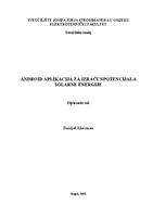 prikaz prve stranice dokumenta Android aplikacija za izračun potencijala solarne energije