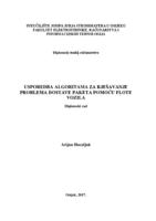 prikaz prve stranice dokumenta Usporedba algoritama za rješavanje problema dostave paketa pomoću flote vozila