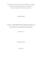 prikaz prve stranice dokumenta Utjecaj distribuirane proizvodnje na kvalitetu električne energije