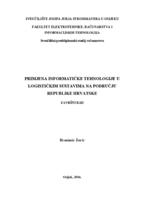 prikaz prve stranice dokumenta Primjena informatičke tehnologije u logističkim sustavima na području Republike Hrvatske