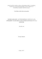 prikaz prve stranice dokumenta Modeliranje autonomnog sustava za opskrbu električnom energijom kuće za odmor