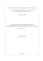 prikaz prve stranice dokumenta Generator softverskog koda namijenjenog za testiranje ADAS sustava
