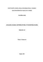 prikaz prve stranice dokumenta Analiza rada generatora u elektranama