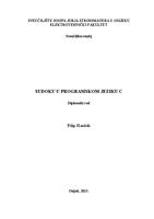 prikaz prve stranice dokumenta Sudoku u programskom jeziku C