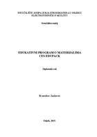 prikaz prve stranice dokumenta Edukativni program o materijalima CES EduPack