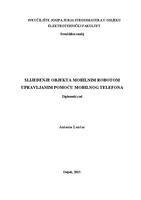 prikaz prve stranice dokumenta Slijeđenje objekta mobilnim robotom upravljanim pomoću mobilnog telefona