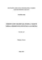 prikaz prve stranice dokumenta Određivanje parametara modela makete njihala primjenom genetičkog algoritma