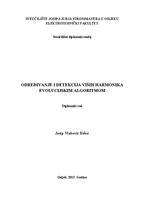 prikaz prve stranice dokumenta Određivanje i detekcija viših harmonika evolucijskim algoritmom