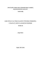 prikaz prve stranice dokumenta LMS sustav za upravljanje učenjem i primjena u nastavi Osnova elektrotehnike