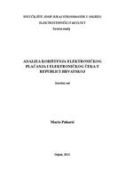 prikaz prve stranice dokumenta Analiza korištenja elektroničkog plaćanja i elektroničkih čekova u Republici Hrvatskoj