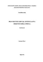 prikaz prve stranice dokumenta Pravokutne lijevak antene za dva frekvencijska podrucja