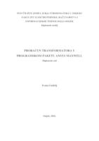 prikaz prve stranice dokumenta Proračun transformatora u programskom paketu Ansys-Maxwell