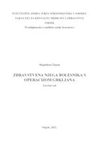 prikaz prve stranice dokumenta Zdravstvena njega bolesnika s operacijom grkljana