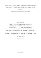 prikaz prve stranice dokumenta Mišljenje i upoznatost roditelja o provođenju fizioterapijskog procesa kod djece s poremećajem iz spektra autizma