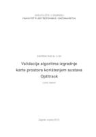 prikaz prve stranice dokumenta Validacija algoritma izgradnje karte prostora korištenjem sustava Optitrack