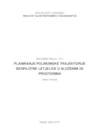 prikaz prve stranice dokumenta Planiranje polinomske trajektorije bespilotne letjelice u složenim 3D prostorima