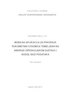 prikaz prve stranice dokumenta Mobilna aplikacija za praćenje rukometnih utakmica temeljena na Android operacijskom sustavu i NoSQL bazi podataka