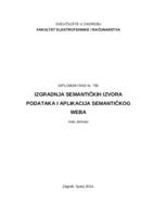 prikaz prve stranice dokumenta Izgradnja semantičkih izvora podataka i aplikacija semantičkog weba