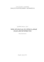 prikaz prve stranice dokumenta Web aplikacija za upravljanje odjelom informatike