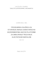 prikaz prve stranice dokumenta Programska knjižnica za stvaranje znanja zasnovanog na eksperimentima unutar platforme za simuliranje trgovanja električnom energijom