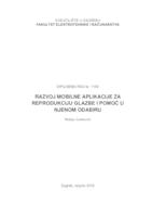 prikaz prve stranice dokumenta Razvoj mobilne aplikacije za reprodukciju glazbe i pomoć u njenom odabiru