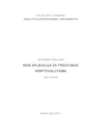 prikaz prve stranice dokumenta Web aplikacija za trgovanje kriptovalutama