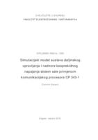 prikaz prve stranice dokumenta Simulacijski model sustava daljinskog upravljanja i nadzora besprekidnog napajanja sistem sale primjenom komunikacijskog procesora CP 343-1