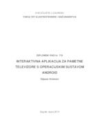 prikaz prve stranice dokumenta Interaktivna aplikacija za pametne televizore s operacijskim sustavom Android