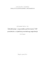 prikaz prve stranice dokumenta Određivanje i usporedba performansi TCP  protokola u uvjetima prometnog zagušenja