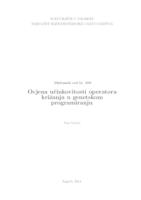 prikaz prve stranice dokumenta Ocjena učinkovitosti operatora križanja u genetskom programiranju