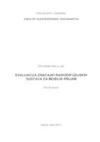 prikaz prve stranice dokumenta Evaluacija značajki radiodifuzijskih sustava za mobilni prijam