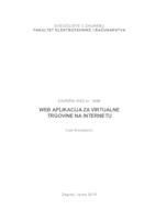 prikaz prve stranice dokumenta Web aplikacija za virtualne trgovine na internetu