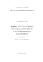 prikaz prve stranice dokumenta Analiza utjecaja učinskih pretvarača na kvalitetu eletrične energije u mikromrežama