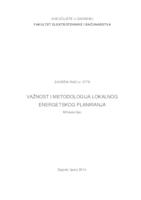 prikaz prve stranice dokumenta Važnost i metodologija lokalnog energetskog planiranja