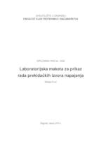 prikaz prve stranice dokumenta Laboratorijska maketa za prikaz rada prekidačkih izvora napajanja