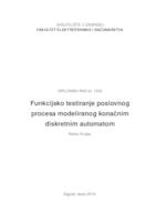 prikaz prve stranice dokumenta Funkcijsko testiranje poslovnog procesa modeliranog  konačnim diskretnim automatom