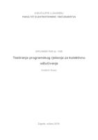 prikaz prve stranice dokumenta Testiranje programskog rješenja za kolektivno odlučivanje