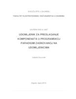 prikaz prve stranice dokumenta Udomljenik za predlaganje komponenata u programskoj paradigmi zasnovanoj na udomljenicima