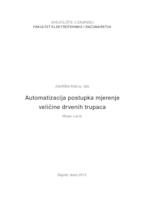 prikaz prve stranice dokumenta Automatizacija postupka mjerenje veličine drvenih trupaca