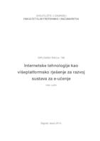 prikaz prve stranice dokumenta Internetske tehnologije kao višeplatformsko rješenje za razvoj sustava za e-učenje