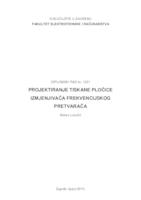 prikaz prve stranice dokumenta Projektiranje tiskane pločice izmjenjivača frekvencijskog pretvarača